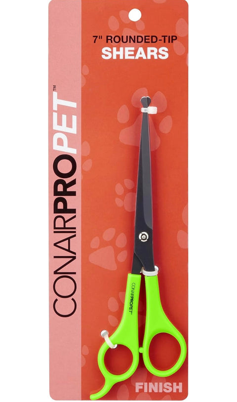 CONAIRPRO dog & cat 7" Scissors for Grooming with Rounded Tip For Added Protection, Ideal for all Size Breeds