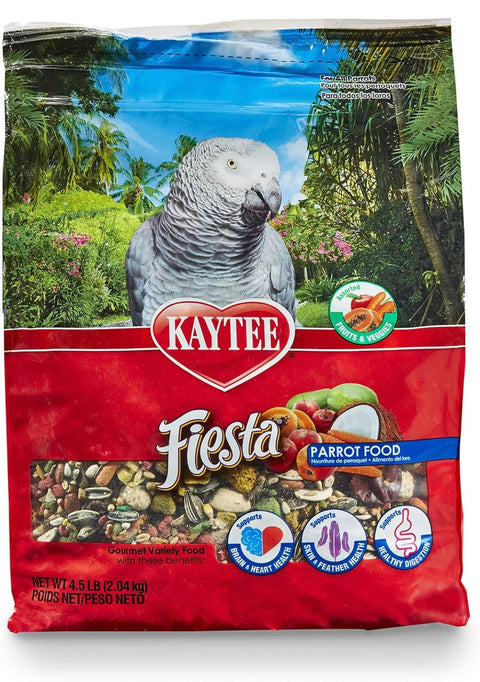 Kaytee Fiesta Parrot Pet Bird Food, 4.5 Pound