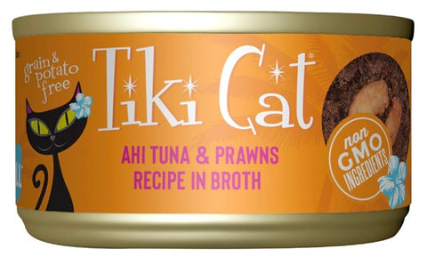 Tiki Cat Grill Wet Cat Food, Ahi Tuna & Prawns, 6 oz