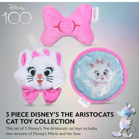 3 Piece Aristocats Cat Toys with Catnip and Crinkle, 4in | Shimmery, Crinkly Disney Cat Toys | Catnip Plush Toys for Cats Inspired by Aristocats