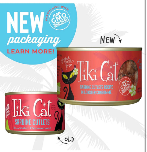 Tiki Cat Grill Wet Cat Food, Sardine Cutlets, 6 oz.