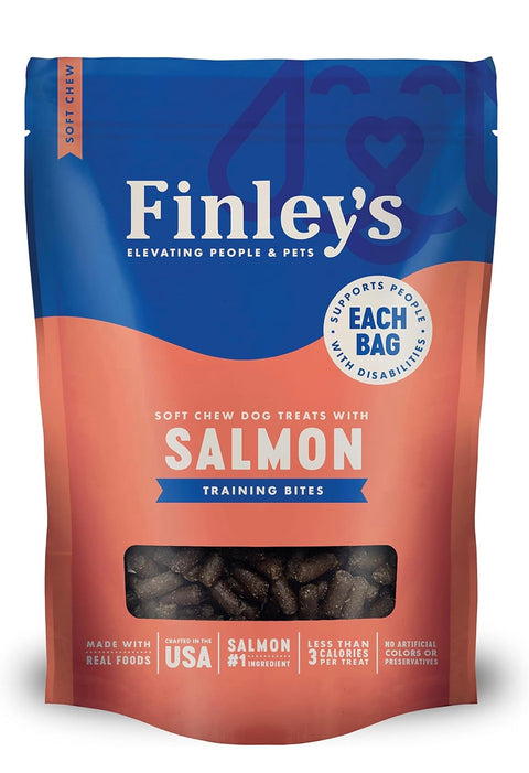 Finley's Dog Treat Salmon Training Bites Treats for Dogs Made in USA | All-Natural Protein Wheat Free Dog Treats | Healthy Dog Treat Bags (16 oz)