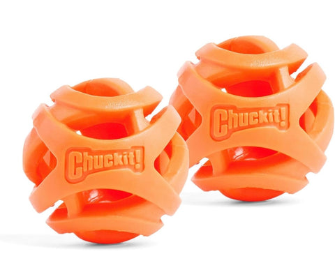 Chuckit! Air Fetch Ball Dog Toy, Medium (2.5 Inch Diameter), for dogs 20-60 lbs, Pack of 2