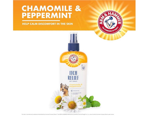 Arm & Hammer for Pets Itch Relief Spray for Dogs - Dog Itch Relief with Baking Soda Chamomile & Peppermint Scent - Professional Dog Skin Care Spray - Anti Itch Spray for Dog, Itchy Dog Skin Relief 8oz