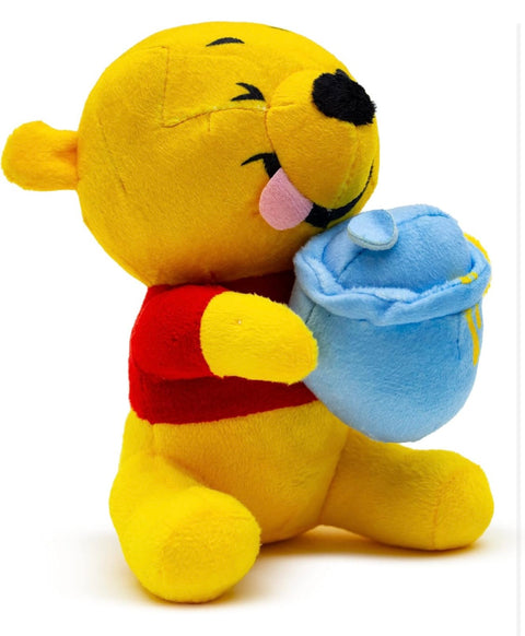 Buckle-Down Disney Dog Toy, Winnie The Pooh Winking Hunny Pot Sitting Pose Pet Toy, Plush