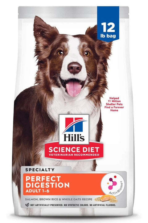 Hill's Science Diet Adult Perfect Digestion Salmon Dry Dog Food 12lbs