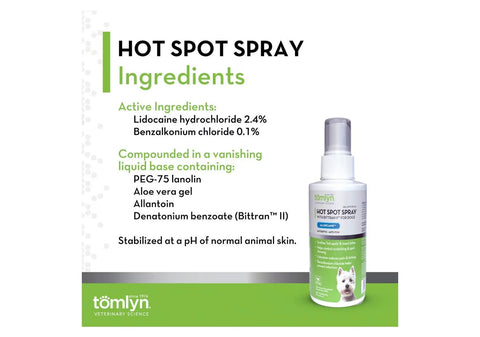 Tomlyn Allercaine Hot Spot Spray for Dogs, 4oz