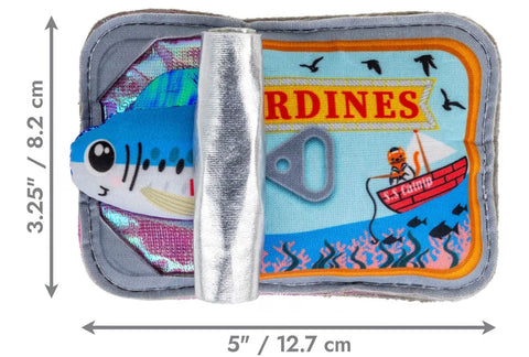 KONG Crackles Cat Toy – Crinkle Sounds, with Catnip, and Treat-Hiding Fun (Sardine Tin)