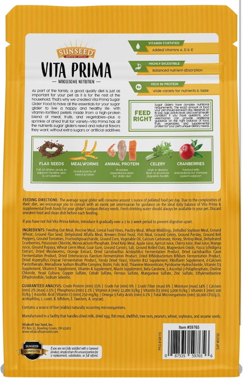 Sunseed Vita Prima Wholesome Nutrition Sugar Glider Food, 1.75 LBS