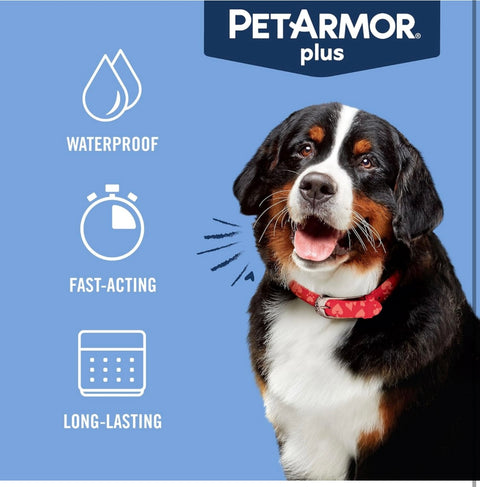 PetArmor Plus Flea and Tick Prevention for Dogs, Dog Flea and Tick Treatment, 3 Doses, Waterproof Topical, Fast Acting, Small Dogs (5-22 lbs)