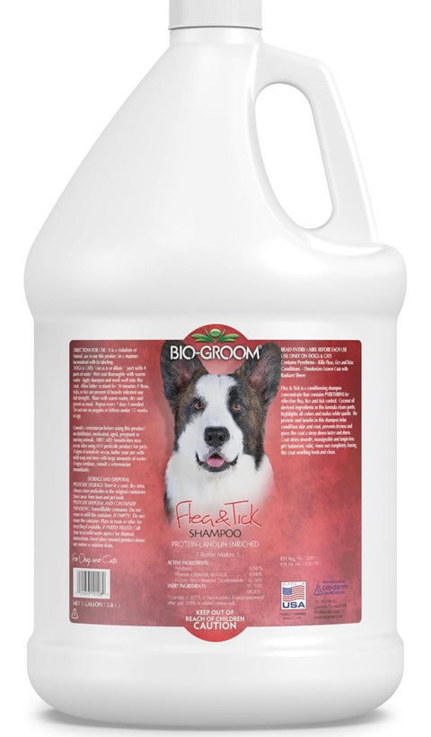 Bio-Groom Flea & Tick Dog Shampoo – Flea and Tick Prevention for Dogs, Cat Flea Treatment, Cruelty-Free, Made in USA, Natural Tick Repellent, Protein-Lanolin Shampoo – 1 Gallon