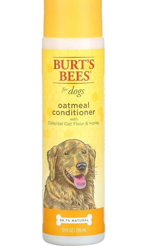 Burt's Bees for Pets Natural Oatmeal Conditioner with Colloidal Oat Flour & Honey - Dog Oatmeal Shampoo - Cruelty Free, Sulfate & Paraben Free, pH Balanced for Dogs - Made in the USA - 10 Oz