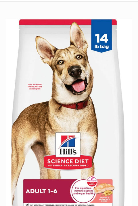 Hill's Science Diet Adult Salmon & Brown Rice Recipe Dry Dog Food, 14-lb bag