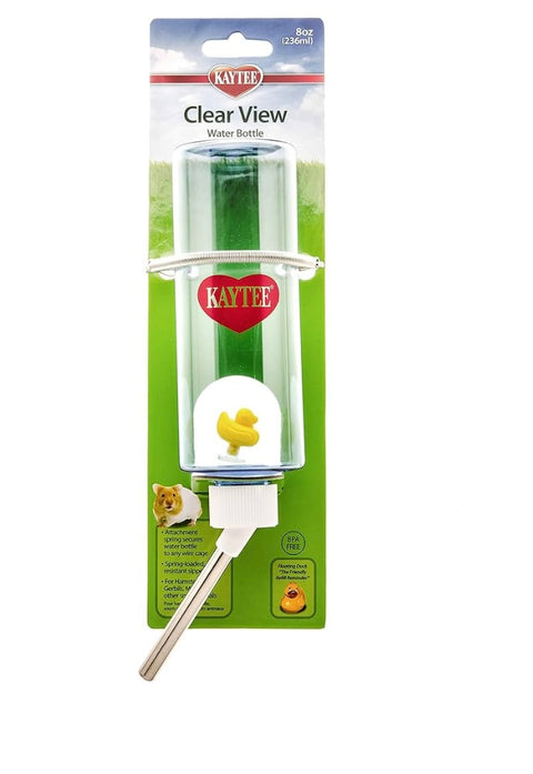 Kaytee Clear View Water Bottle for Pet Gerbils, Hamsters & Mice, 8 oz