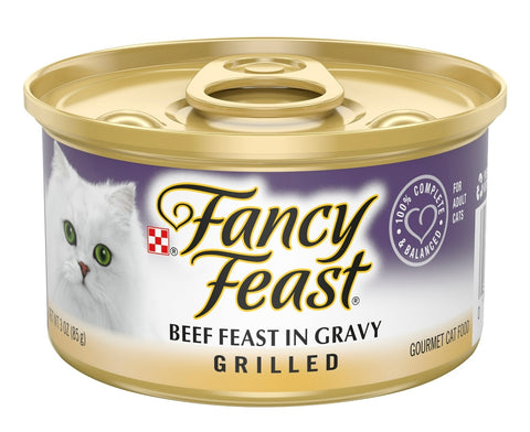 Purina Fancy Feast Grilled Wet Cat Food Beef in Gravy, 3 oz Can