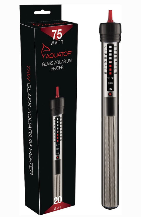 Aquatop Submersible Glass Aquarium Heater, 75-watt