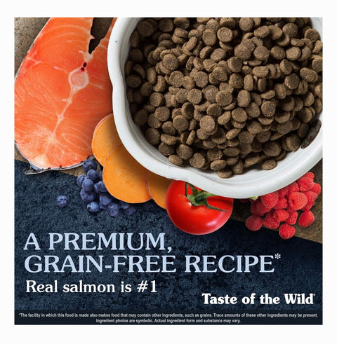 Taste of the Wild Pacific Stream Smoke-Flavored Salmon Grain-Free Dry Dog Food, 28-lb bag