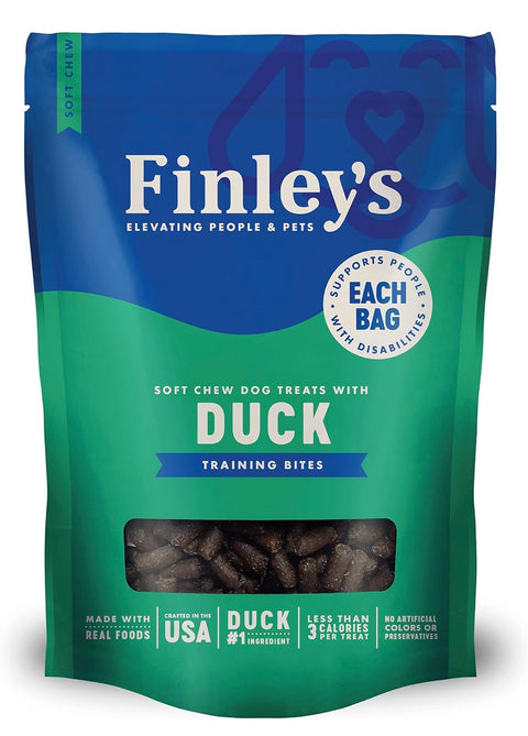 Finley's Dog Treat Duck Training Bites Treats for Dogs Made in USA | All-Natural Protein Wheat Free Dog Treats | Healthy Dog Treat Bags (16 oz)