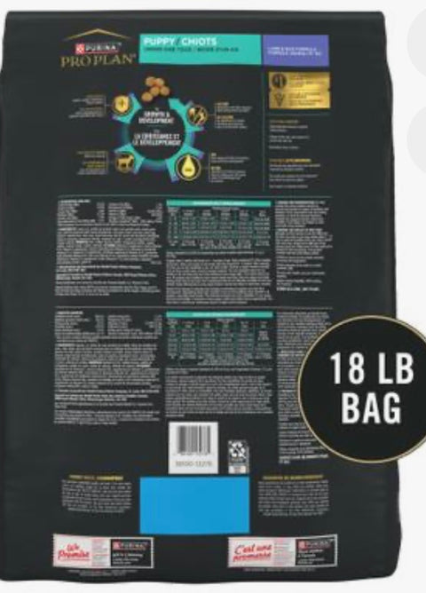 Purina Pro Plan High Protein DHA Lamb & Rice Formula Puppy Food, 18-lb bag