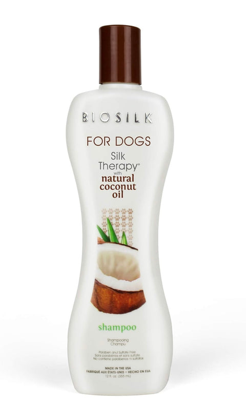 BioSilk for Dogs Silk Therapy Shampoo with Natural Coconut Oil