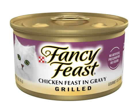 Purina Fancy Feast Wet Cat Food for Adult Cats Grilled Chicken, 3 oz Can