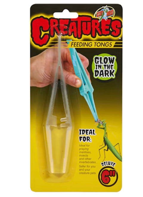 Zoo Med Creatures Feeding Tongs Glow in the Dark, 6 inches