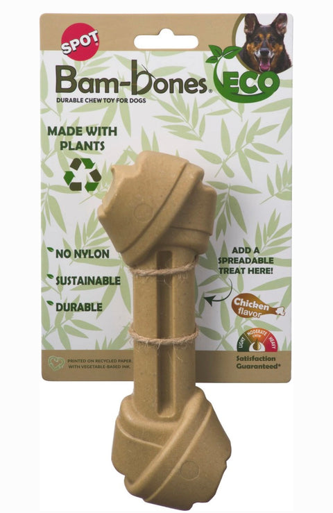 Spot Ethical Products Spot Bambone Eco Knot Bone Chicken Dog Toy, 7.5-in