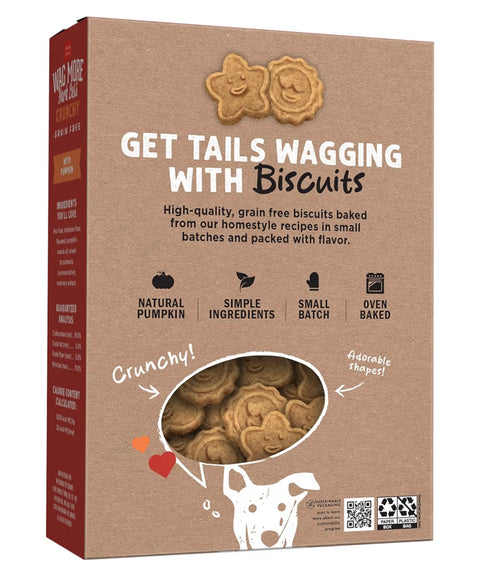 Cloud Star Wag More Bark Less - Dog Treats - Crunchy Biscuits - Grain Free Pumpkin - 14 oz Box