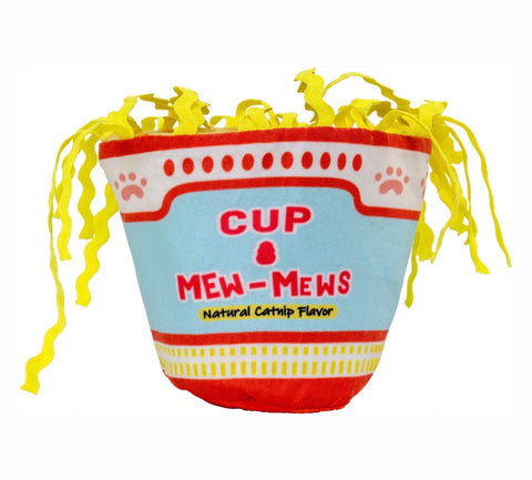 KONG Crackles Noodles Plush Cat Toy with Catnip, Yellow