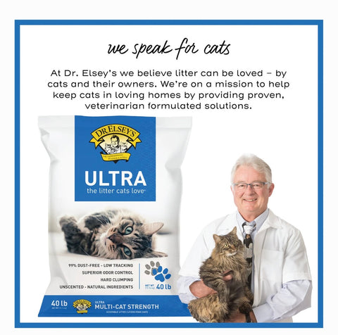 Dr. Elsey's Ultra Unscented Clumping Clay Cat Litter, 40-lb bag