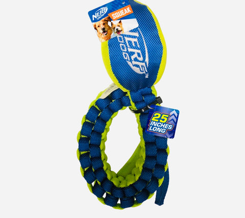 Nerf Dog Vortex Chain Tug Dog Toy with Durable Braided Nylon, 25"