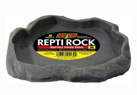 Zoo Med Repti Rock Food Dish Reptile Feeder, Medium