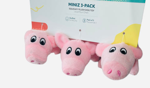 zippy paws 2 pack pink pigs