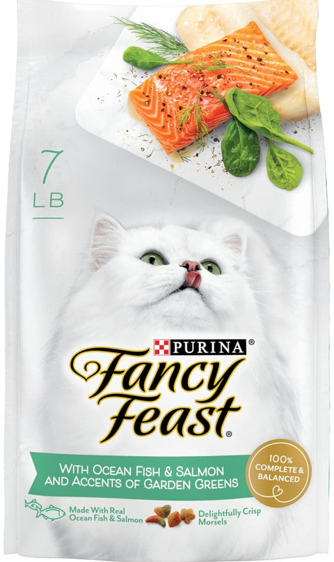 Purina Fancy Feast Dry Cat Food with Ocean Fish and Salmon - 7 lb. Bag