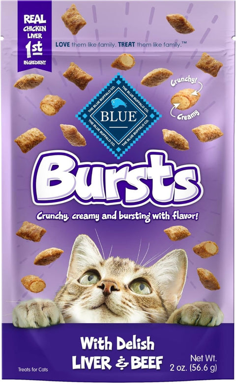 Blue Buffalo Bursts Feline Chicken Liver and Beef Flavour Cat Treats, 2 oz.