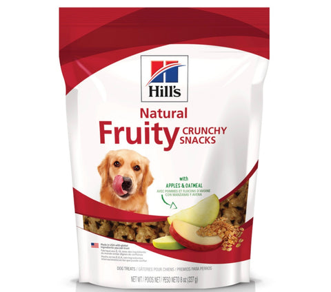 Hill's Natural Fruity Crunchy Snacks with Apples & Oatmeal Dog Treats 8oz