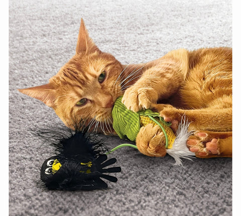KONG Flingaroocorny Cat Toy, Yellow, One size