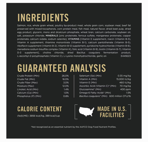 Purina Pro Plan Complete Essentials Adult Shredded Blend Salmon & Rice Formula with Probiotics Dry Dog Food, 33-lb bag