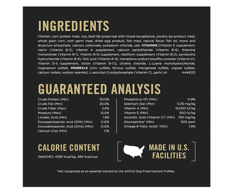 Purina Pro Plan Sport Performance 30/20 Chicken and Rice Formula High Protein Dog Food - 18 lb. Bag