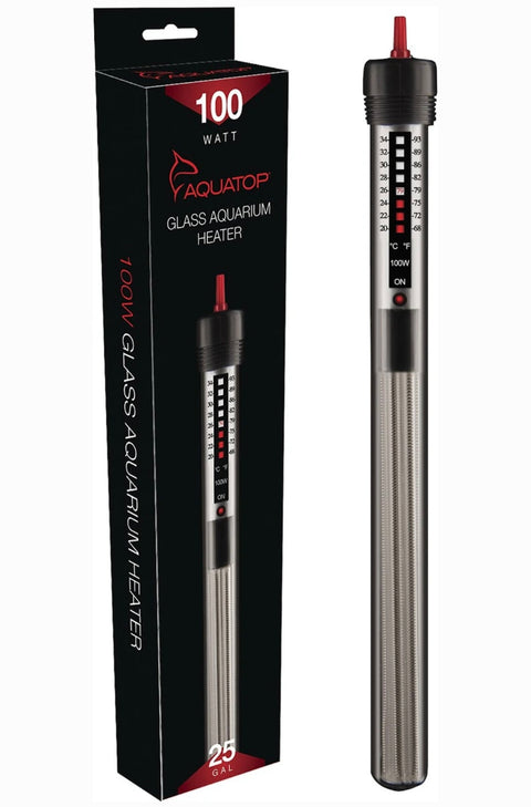 Aquatop Submersible Glass Aquarium Heater, 100-watt