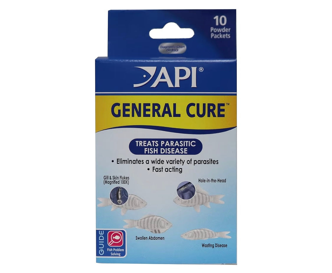 API GENERAL CURE Freshwater and Saltwater Fish Powder Medication 10-Co ...