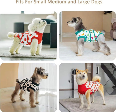 recovery suits for  dogs strawberry
