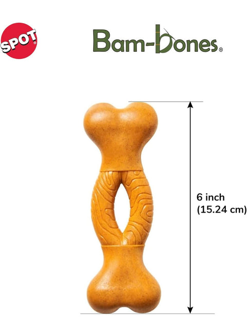 Bam-Bone Curve Bone Peanut Butter 6In