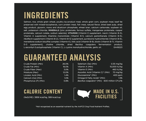 Purina Pro Plan Complete Essentials Shredded Blend Salmon and Rice Dog Food Dry Formula with Probiotics for Dogs - 15 lb. Bag