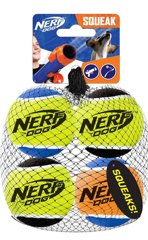 Nerf Dog 2.5in Squeak Tennis Ball 4-Pack