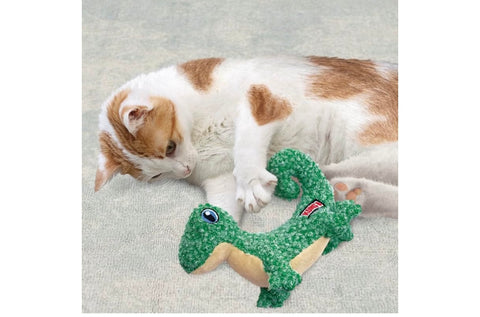KONG Luvs Crinkle Textured Cat Toy Stuffed with Catnip (Lizard)