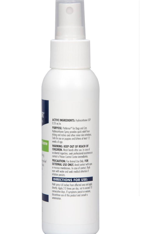 PetArmor Hydrocortisone Spray for Dogs & Cats, 4 oz