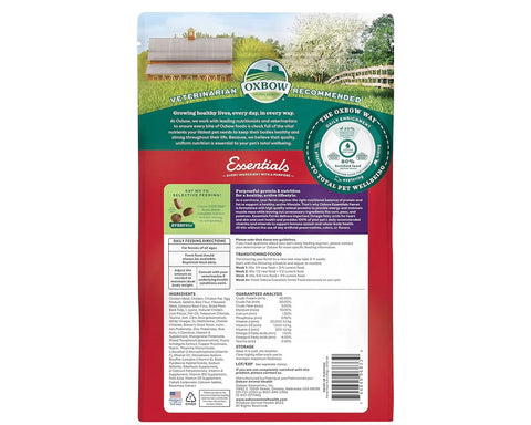 Oxbow Essentials Ferret Food, Vitamin & Mineral Rich Formula for Ferret, High Protein Food & High Fat, Small Animal Pet Products, Oxbow, Made in USA, 4 lb Bag