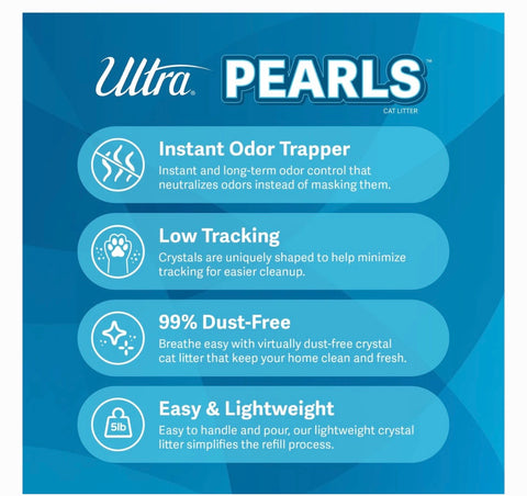 Ultra Pearls Unscented Premium Non-Clumping Cat Litter, 5-lb Bag