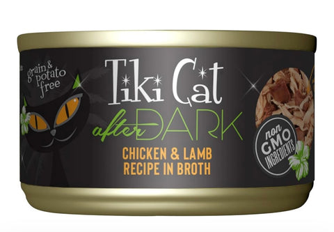 Tiki Cat After Dark, Chicken & Lamb, High-Protein and 100% Non-GMO Ingredients, Wet Cat Food for Adult Cats, 2.8 oz.
